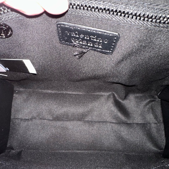 Valentino Orlandi Black Studded Vegan Leather Satchel NWT Gift Ready - Picture 7 of 7